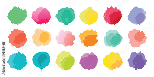 Textured watercolor circles displaying a rich and artistic palette.