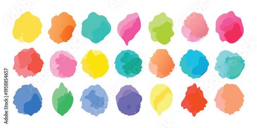 Textured watercolor circles displaying a rich and artistic palette.