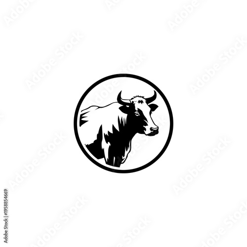 Cattle farm logo design, cow vector, animal, Eid al-Adha, silhouette, cow head, beef, cattle, farm, illustration, icon, logo, retro, fresh, vintage, graphic, rustic, food