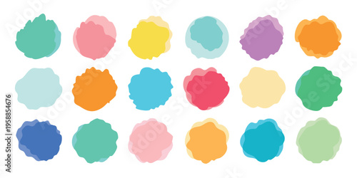 Textured watercolor circles displaying a rich and artistic palette.