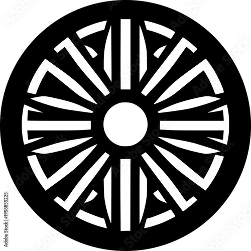 Car Wheel Icon Vector