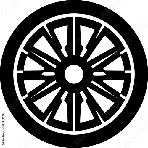 Car Wheel Icon Vector