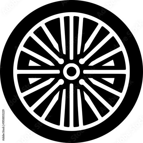 Car Wheel Icon Vector