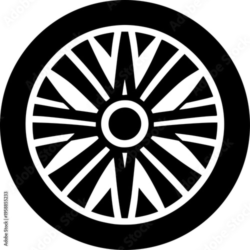 Car Wheel Icon Vector