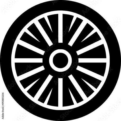 Car Wheel Icon Vector