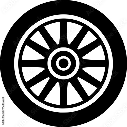 Car Wheel Icon Vector