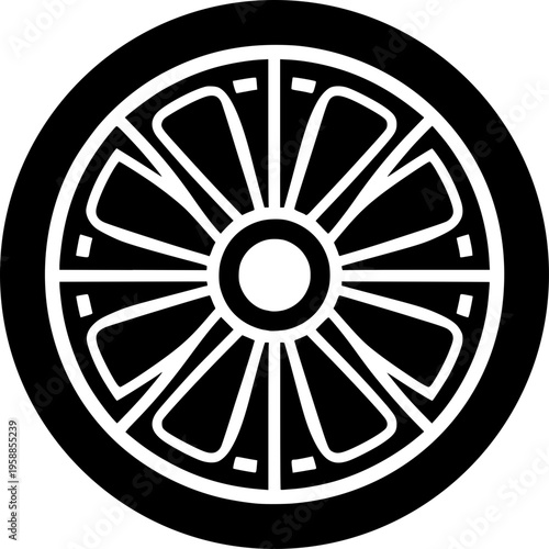 Car Wheel Icon Vector