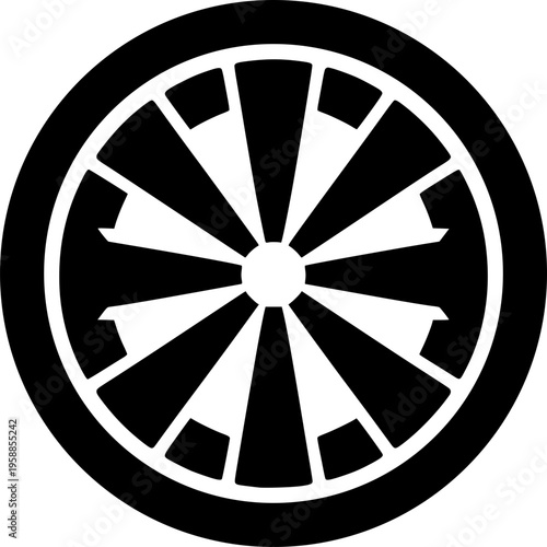 Car Wheel Icon Vector