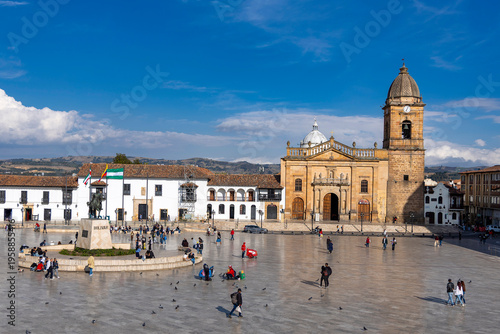 Tunja, Boyaca - Colombia. March 7, 2026. Metropolitan Basilica Cathedral, is a Colombian church of Catholic worship