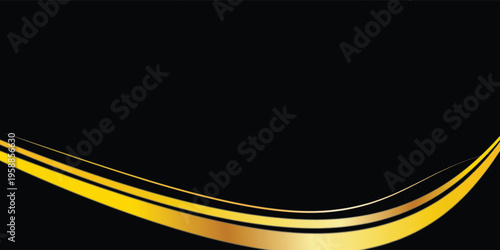 Luxury gold flowing line abstract background on white