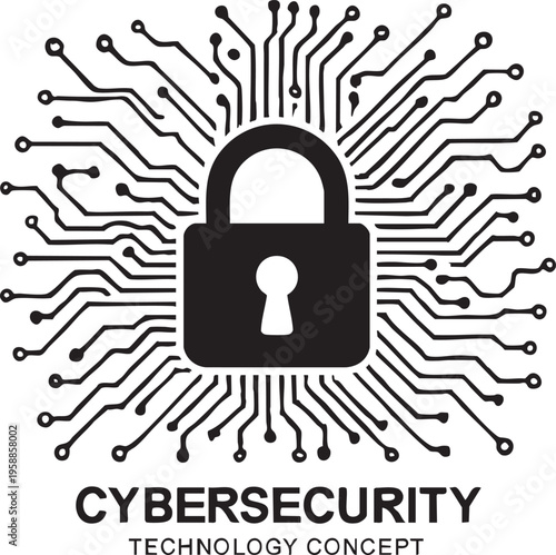 Vector padlock and key security icon representing safe access, privacy protection, password and internet security symbol design