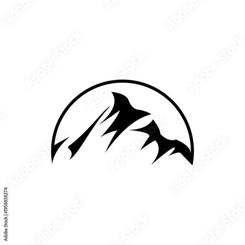 simple mountain silhouette logo