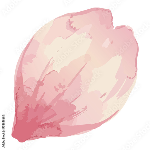 桜の花びら　水彩画風