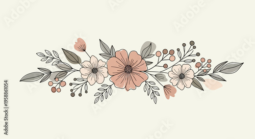 Beautiful floral arrangement with flowers.