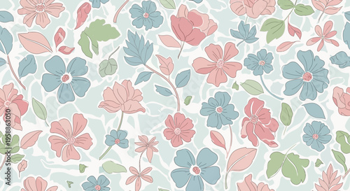 Colorful flowers on white background 5.