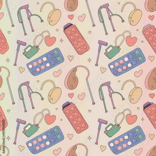 Colorful illustration of vape devices.