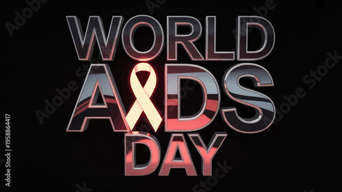 World AIDS Day Awareness Ribbon Symbol.
