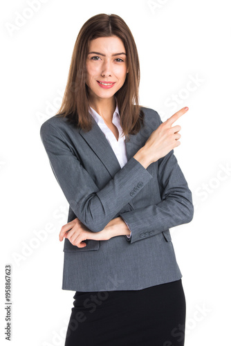 business woman isolated white background