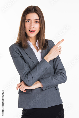 business woman isolated white background