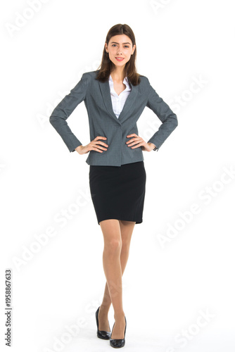 business woman isolated white background