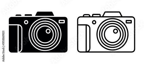 Camera Icon Set Photo Camera Symbol Stock Vector