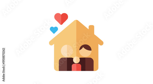 Couple Inside a Yellow House.