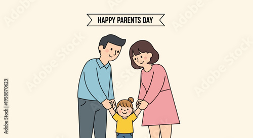 Happy family with little child together 2.