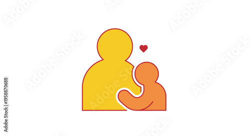 Mother holding baby in love.