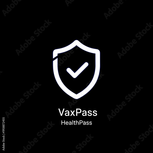 VaxPass Health Pass digital security icon.