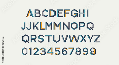 Multicolored Alphabet Letters and Numbers 1.