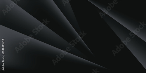 Black white dark gray silver abstract pattern background. Geometric shape. Line triangle angle fold polygon diamond 3D. Gradient. Rough grain noise. Light shadow. Matte shimmer. Design. Minimum.