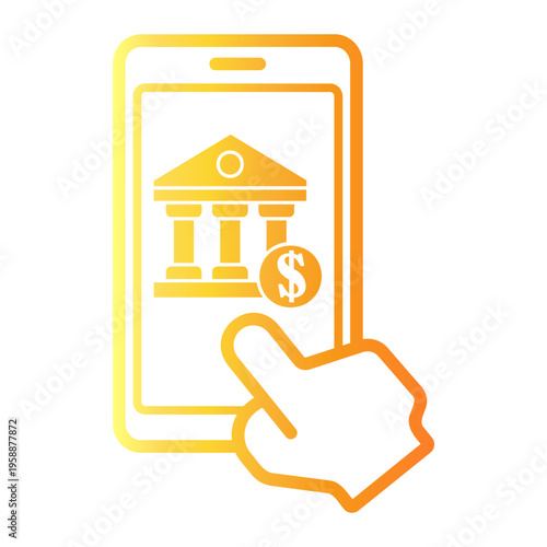 digital Line Gradient Icon