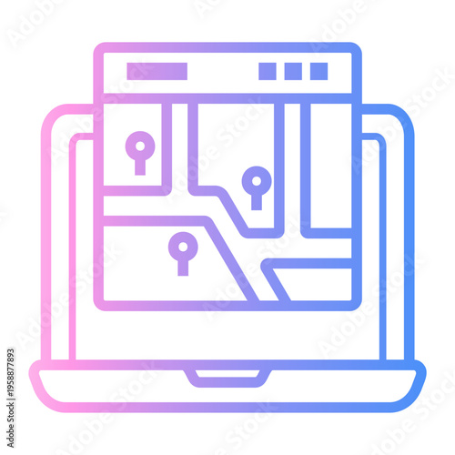 digital Line Gradient Icon