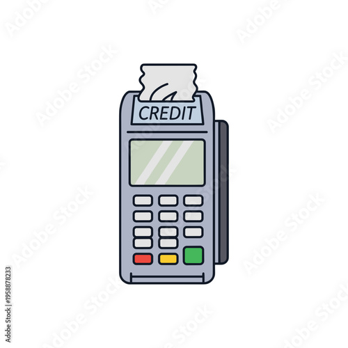 Credit Card Payment Terminal Machine.