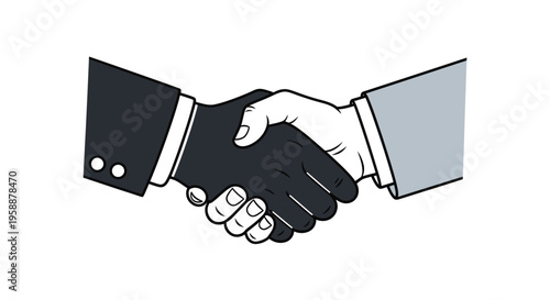 Business Handshake Illustration.