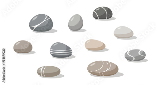 Collection of Pebbles Stones 1.