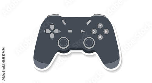 Game Controller Isolated White.