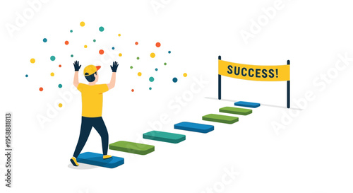 Achieving Your Goals By Climbing The Steps To Success