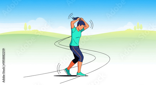 Active Woman Jogging On Scenic Outdoor Trail