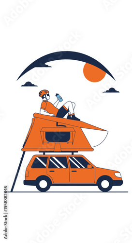 Adventure Awaits Outdoor Camping Trip Rooftop Tent Bliss