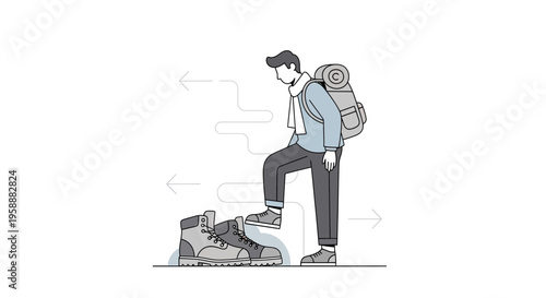 Adventure Awaits With Step By Step Progression Illustration