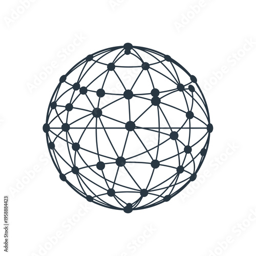 Network Globe Connection Global Communication Digital Data Transfer and Technology Concept
