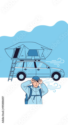 Adventure Vehicle Rooftop Tent Camping Expedition