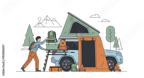 Adventure Vehicle Setup For Remote Wilderness Camping Trip
