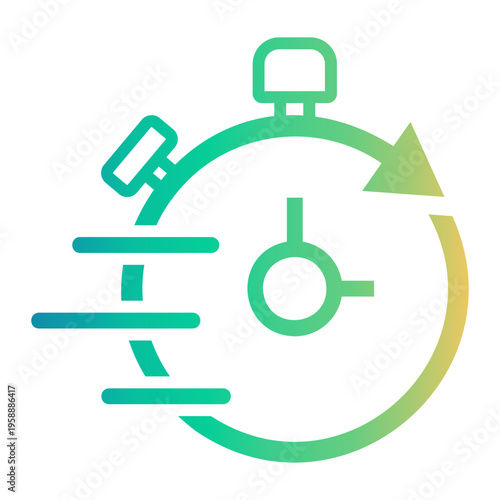 motion Line Gradient Icon