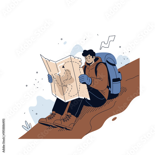 Adventurer Consulting Vintage Map Outdoors Scenic Exploration