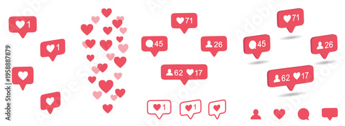 like icon. like set. like vector. like button	
