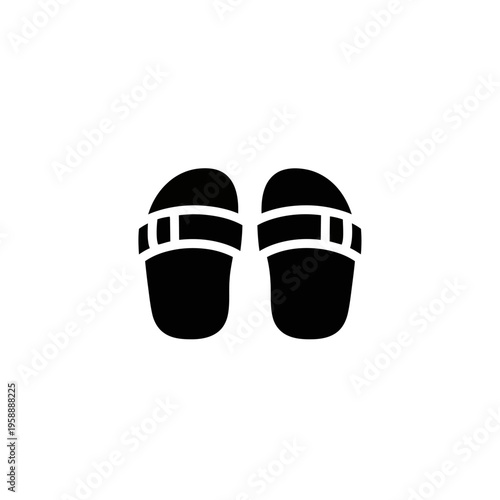A clean, traditional shoe silhouette representing footwear and sandals