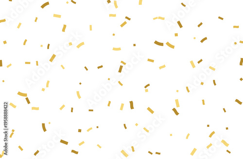 ゴールドの紙吹雪が舞う華やかで高級感のある祝祭背景