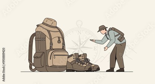 Adventurous Expedition Preparation Ready For Exploration Outdoors